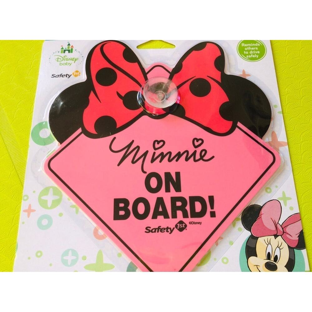 New❤️Safety 1st Disney Minnie On Board Car Sign